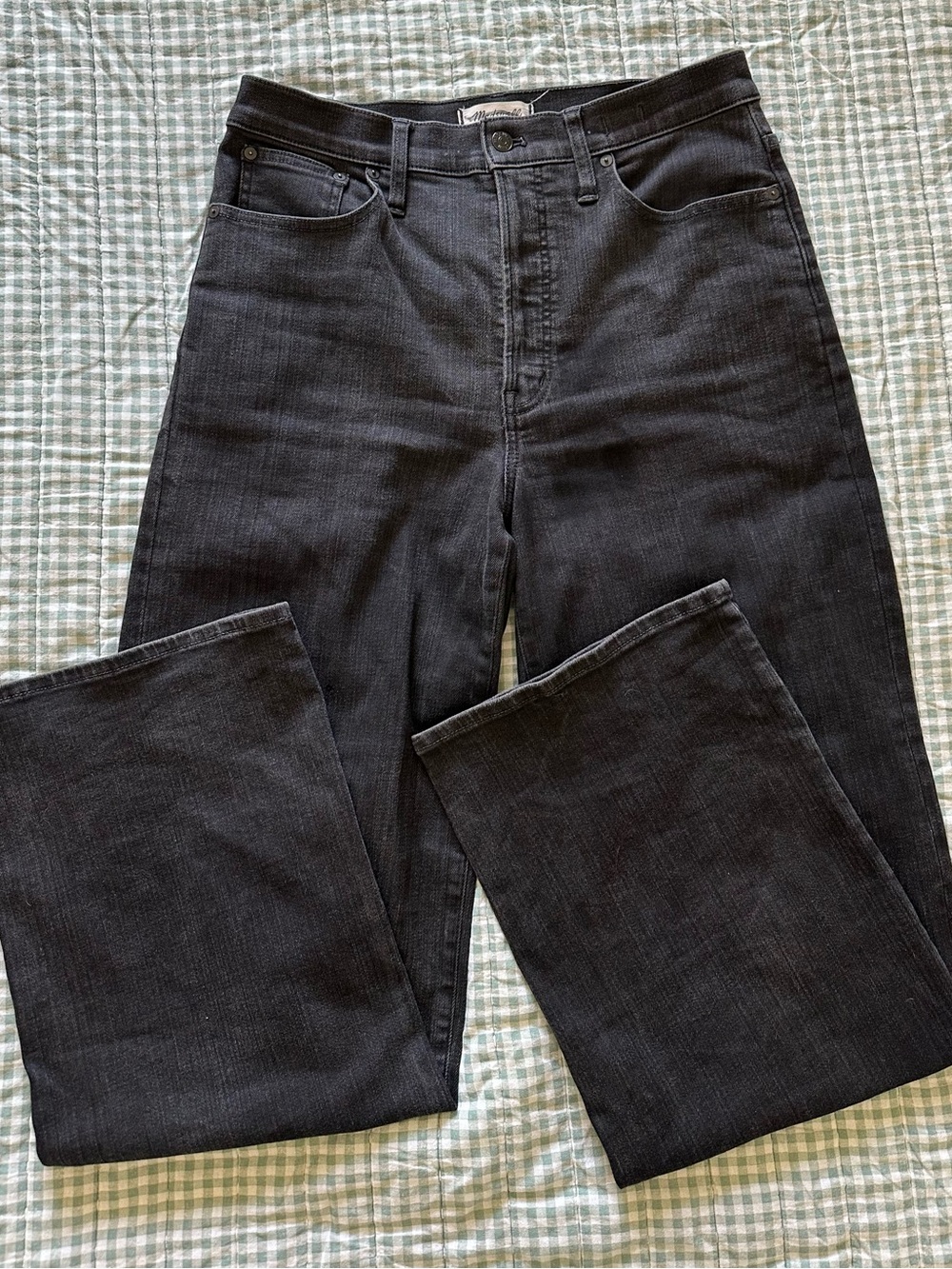 Madewell Women’s The Perfect Vintage Wide-Leg Black Jeans